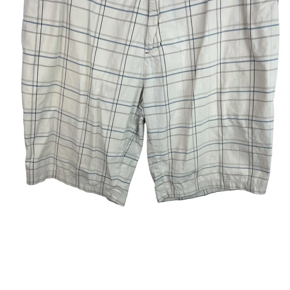 Adidas | Khaki Plaid Lightweight Golf Shorts